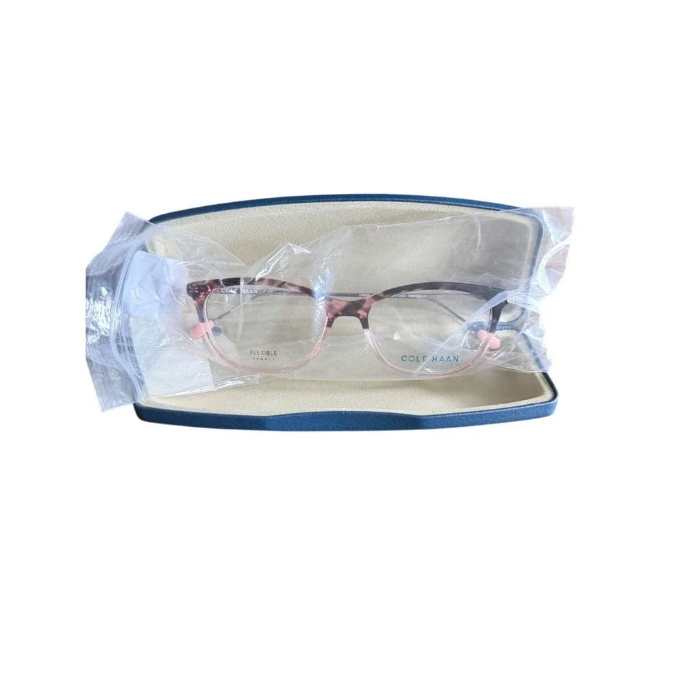 Cole Haan CH5039 651 Blush Tortoise Cat Eye‎ Eyeglasses Frames 53-16-140 Case